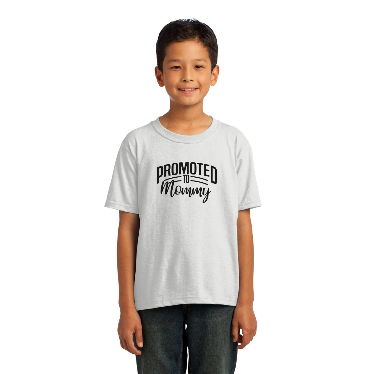 Promoted to Mommy Kids T-shirt | White