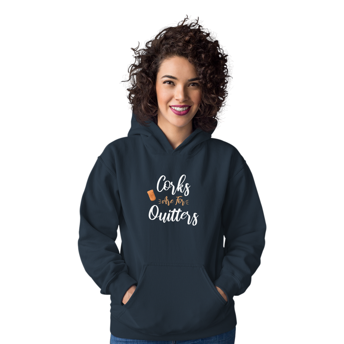 Corks Are For Quitters Unisex Hoodie | Navy