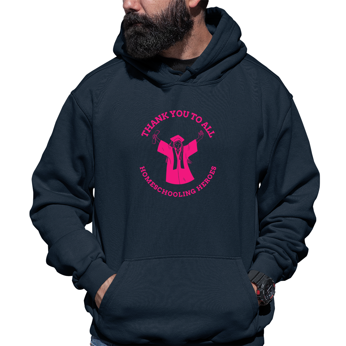 Homeschooling Heroes Unisex Hoodie | Navy