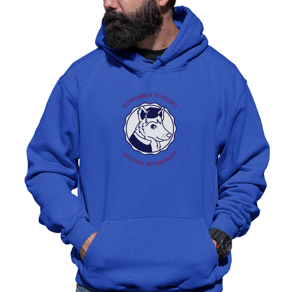 Remember to Rebel Unisex Hoodie | Blue