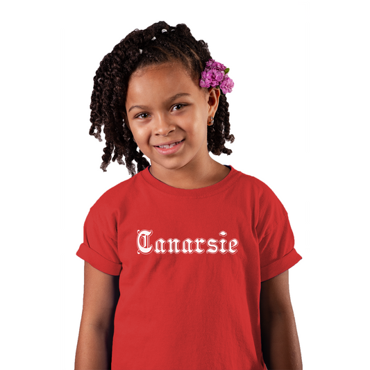Canarsie Gothic Represent Kids T-shirt | Red