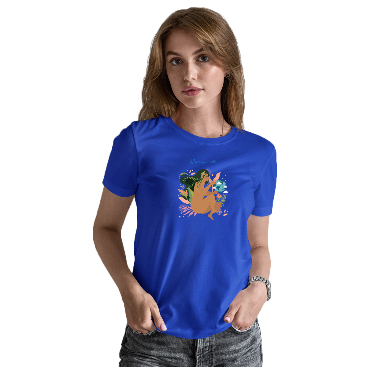 Respect your mother Women's T-shirt | Blue