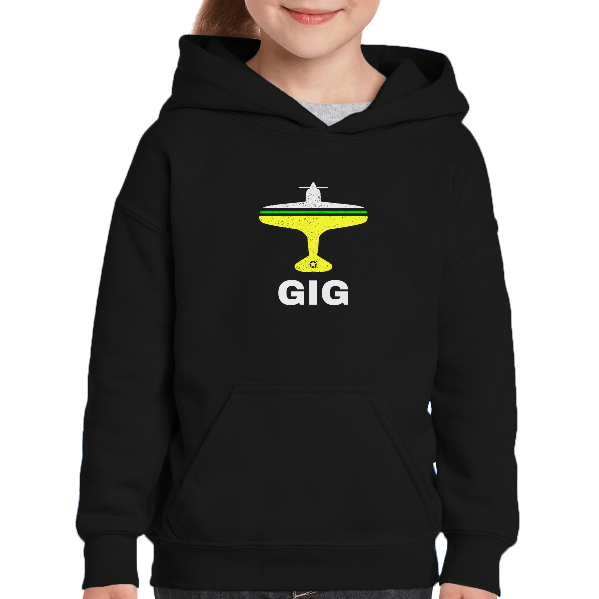 Fly Rio de Janerio GIG Airport Kids Hoodie | Black
