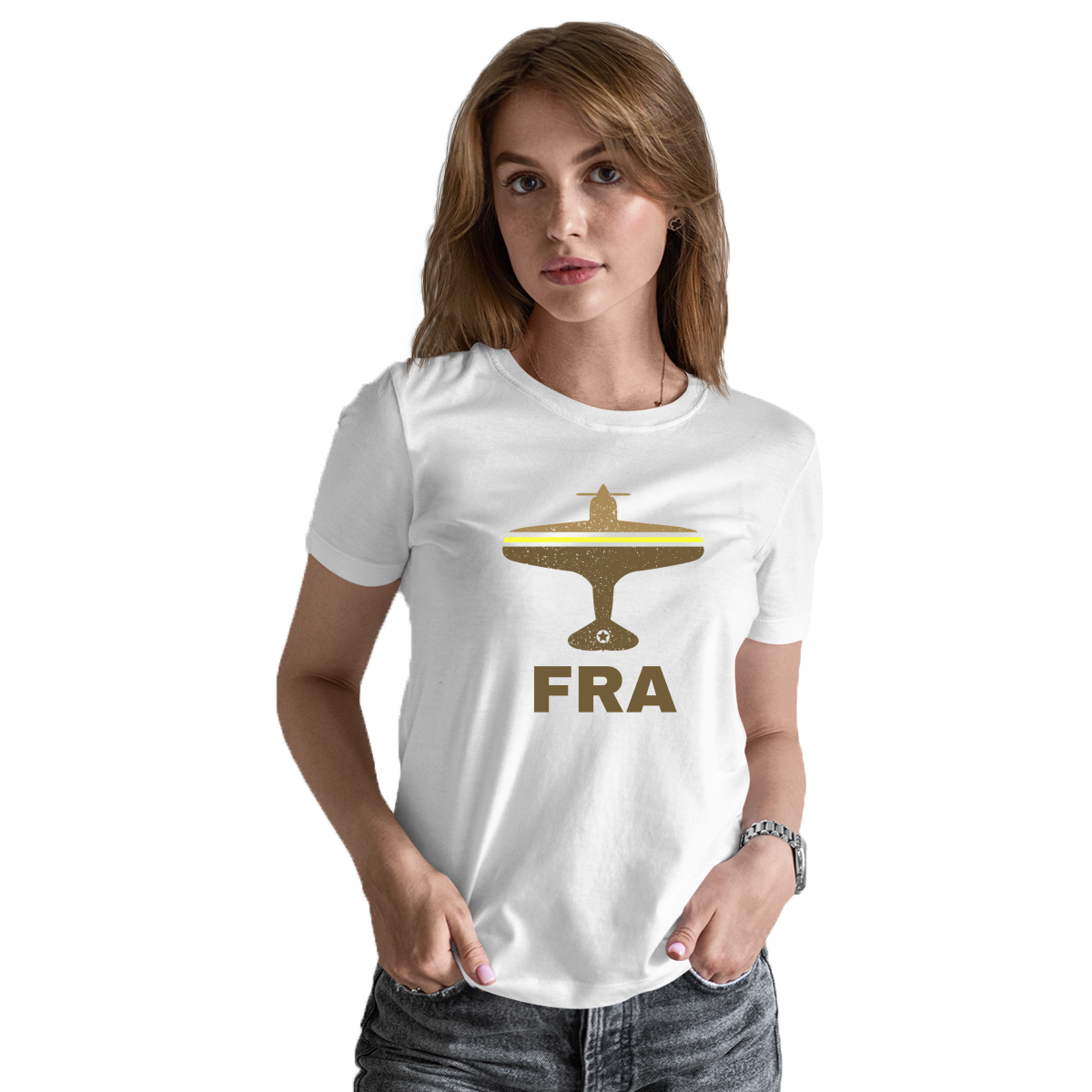 Fly Frankfurt FRA Airport  Women's T-shirt | White