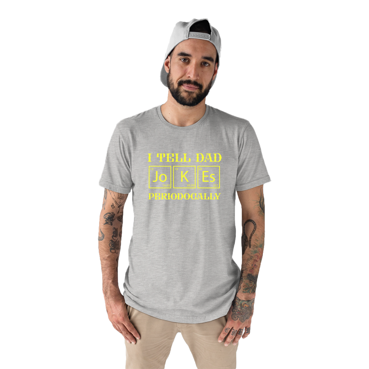 I Tell Dad Jokes Periodically Men's T-shirt | Gray