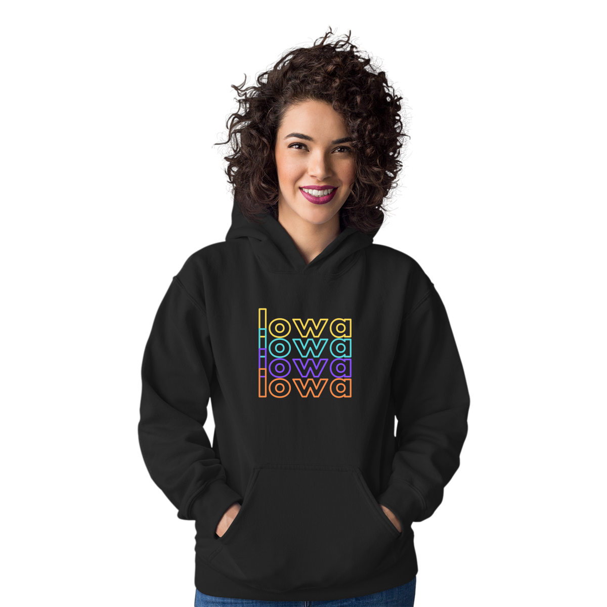 Iowa Unisex Hoodie | Black