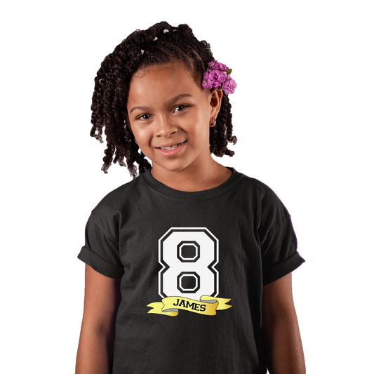 Eighth Birthday Kids T-shirt | Black