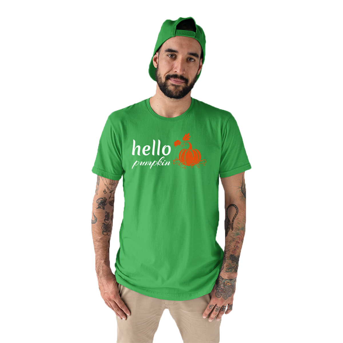 Hello Pumpkin Men's T-shirt | Green