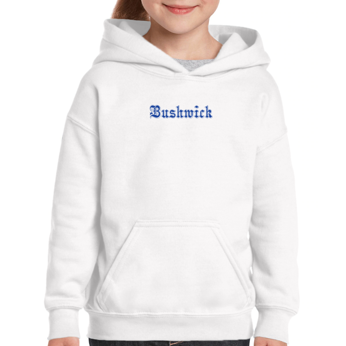 Bushwick Gothic Represent Kids Hoodie | White
