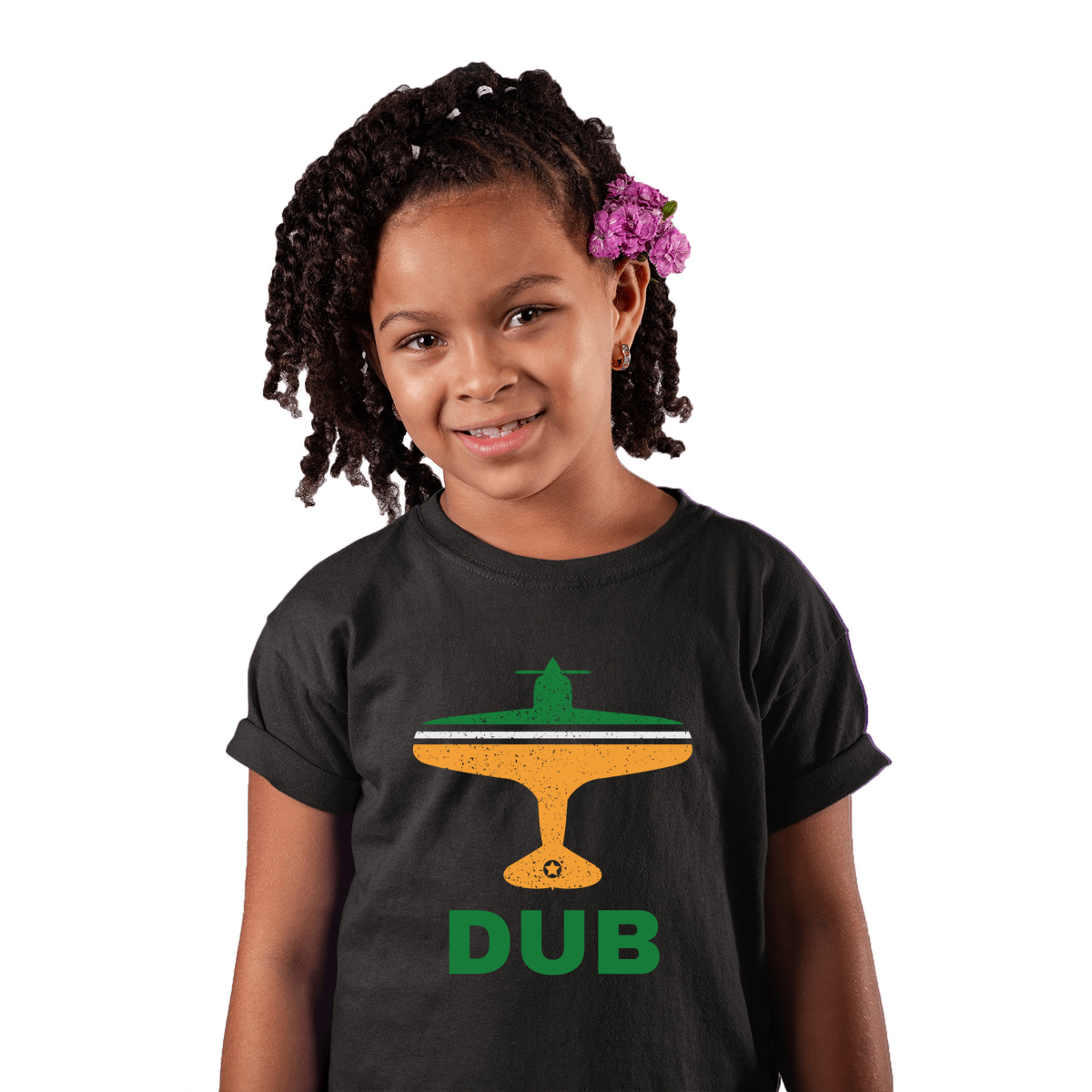 Fly Dublin DUB Airport  Kids T-shirt | Black