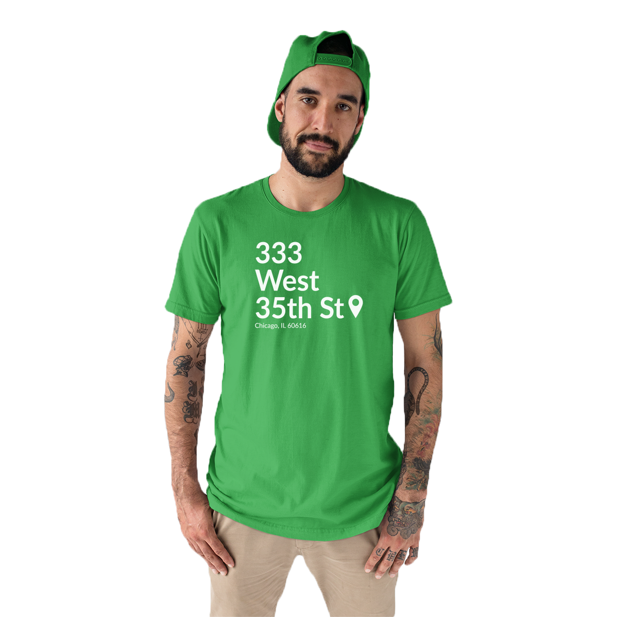 Chicago Baseball Stadium South Side Men's T-shirt | Green