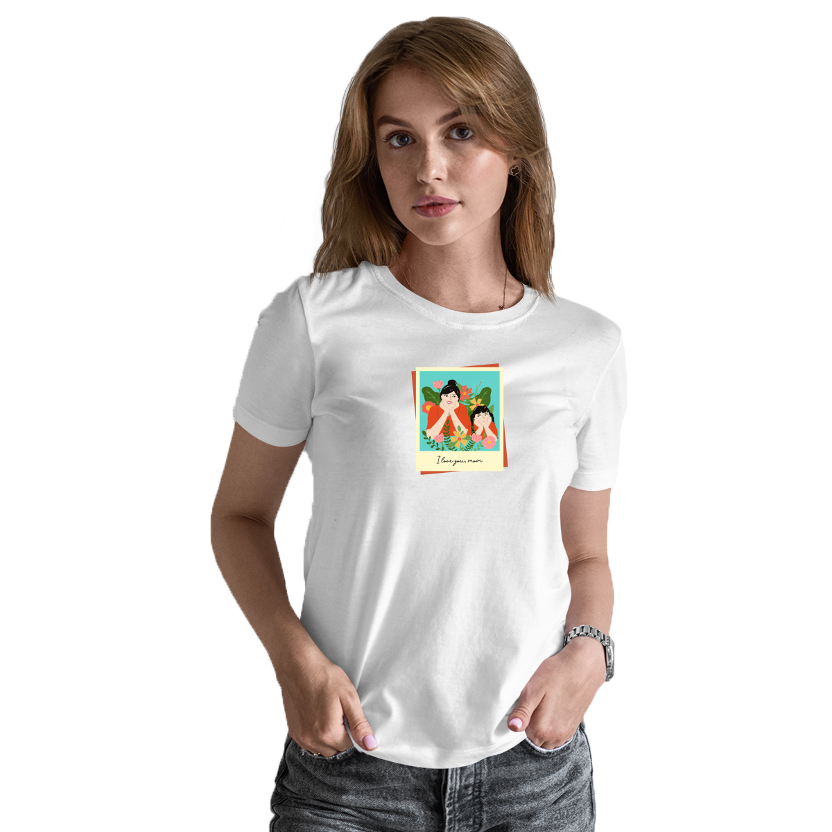 I love you Mom Women's T-shirt | White