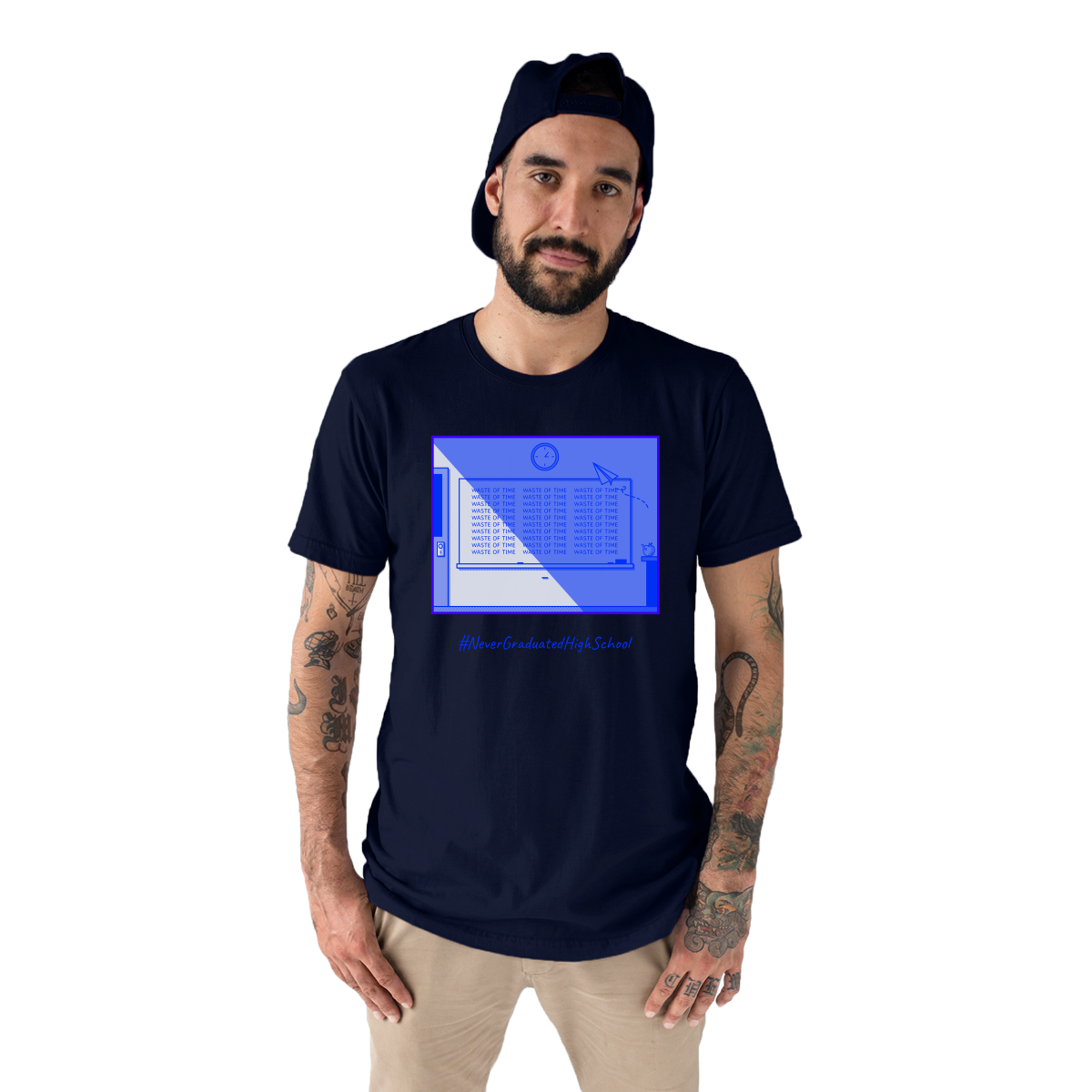 High School Men's T-shirt | Navy