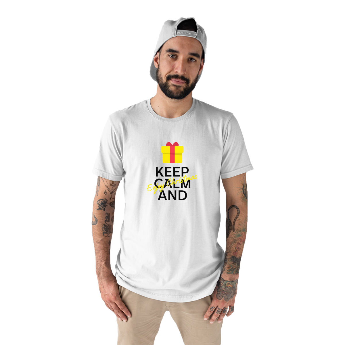 Keep Calm and Enjoy Christmas Men's T-shirt | White