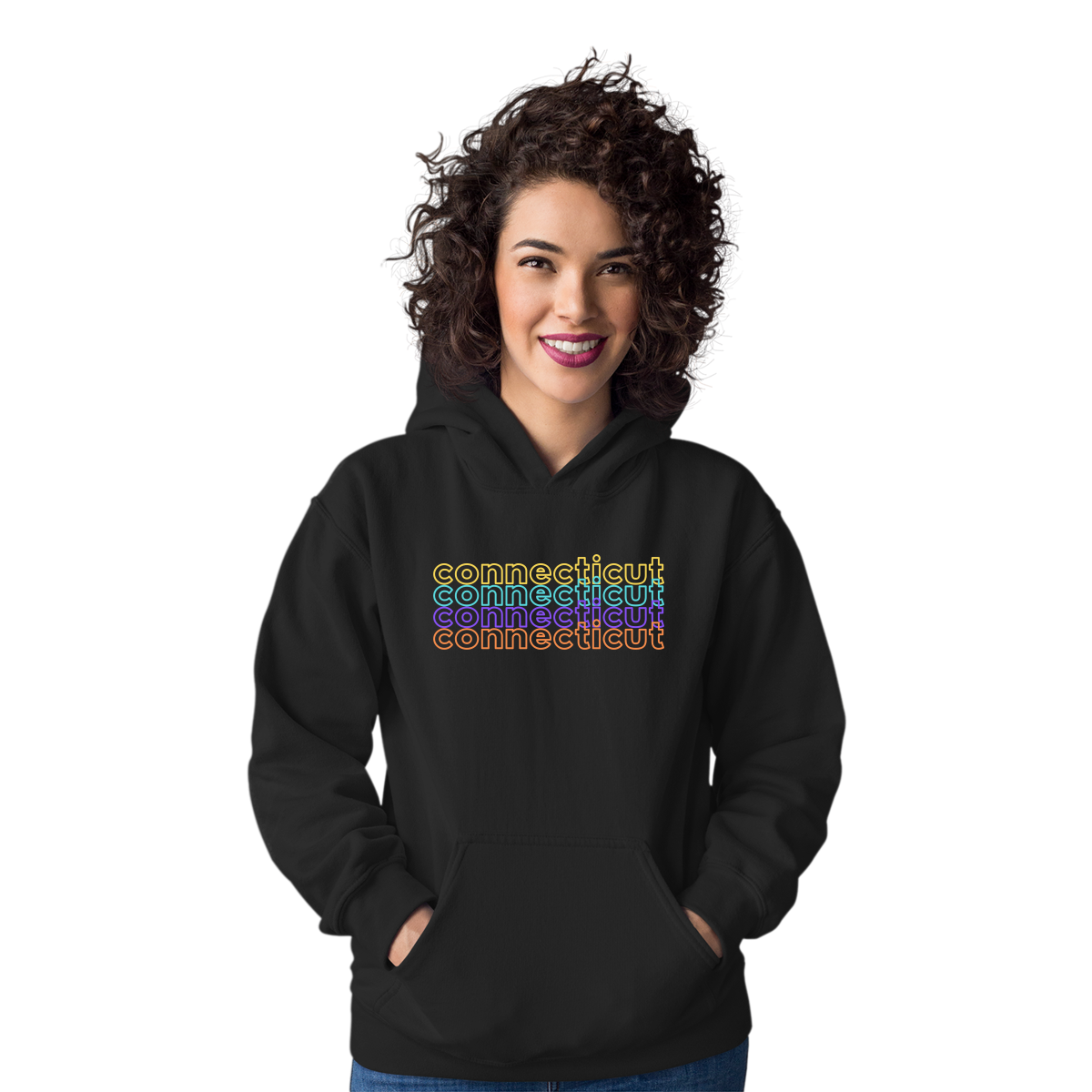 Connecticut Unisex Hoodie | Black