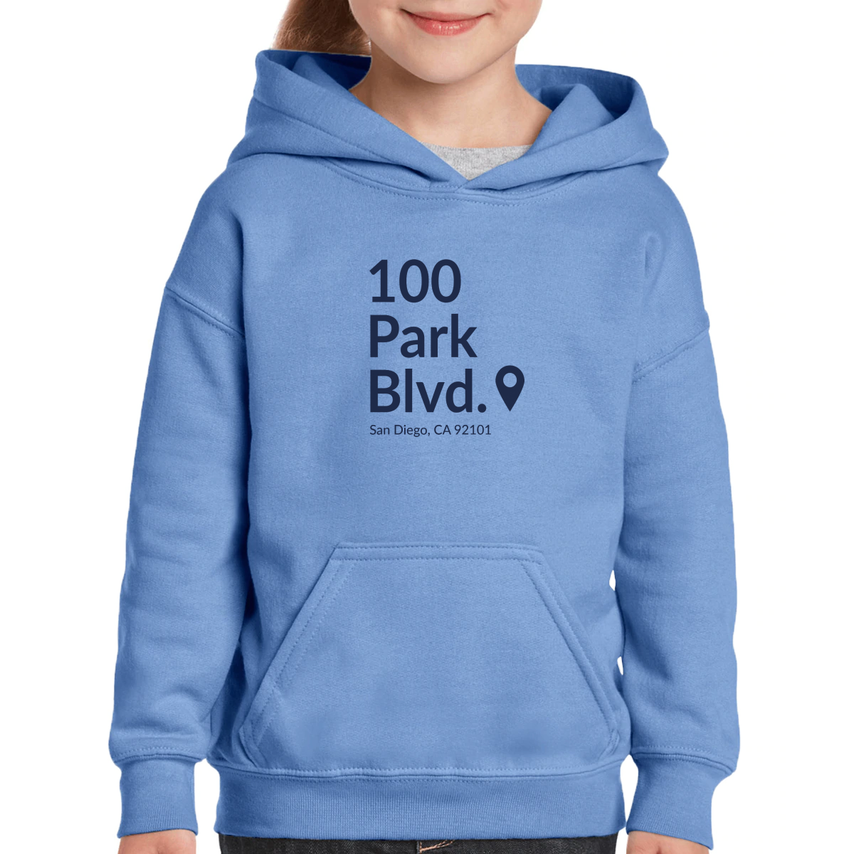 San Diego Baseball Stadium Kids Hoodie | Blue