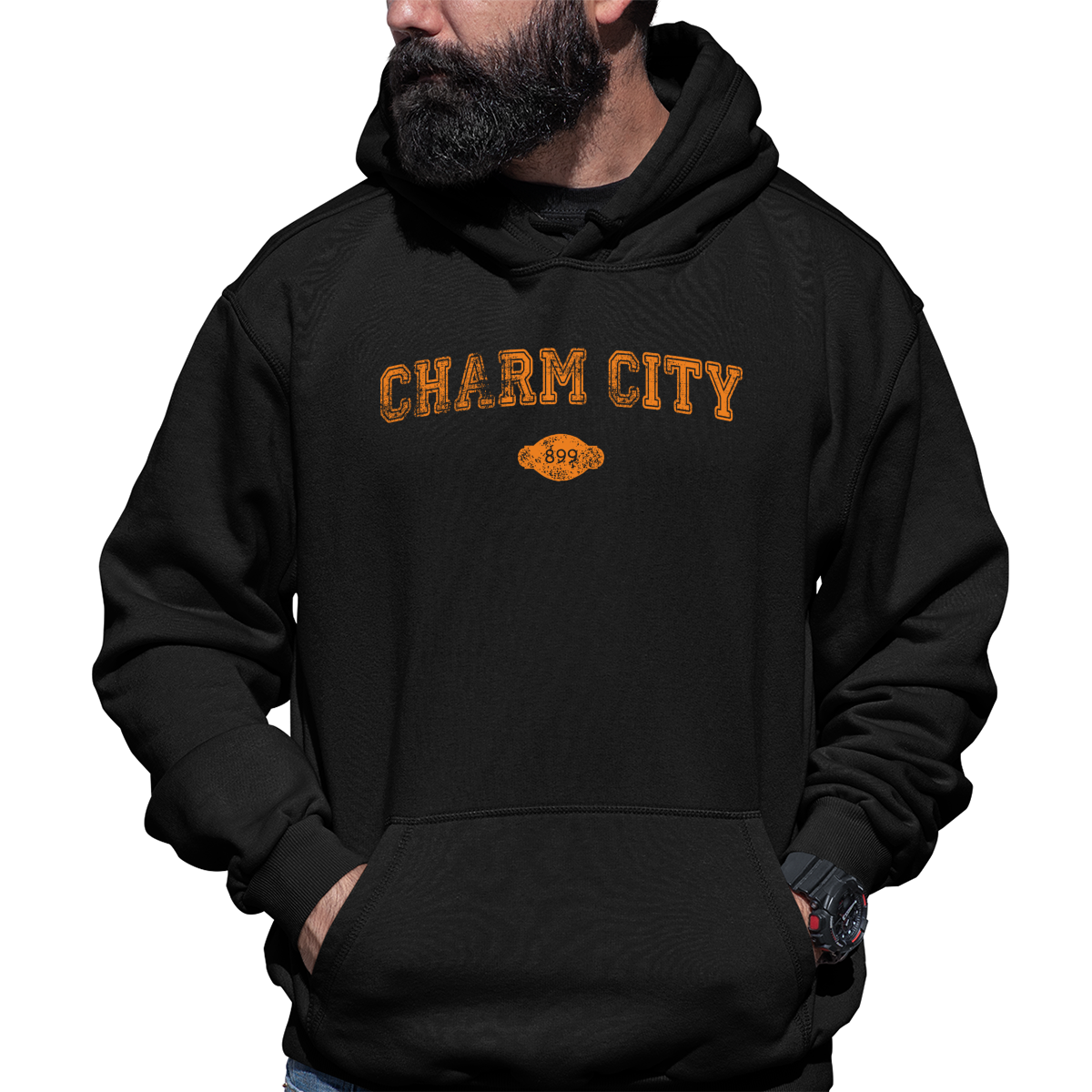 Charm City 1729 Represent Unisex Hoodie | Black