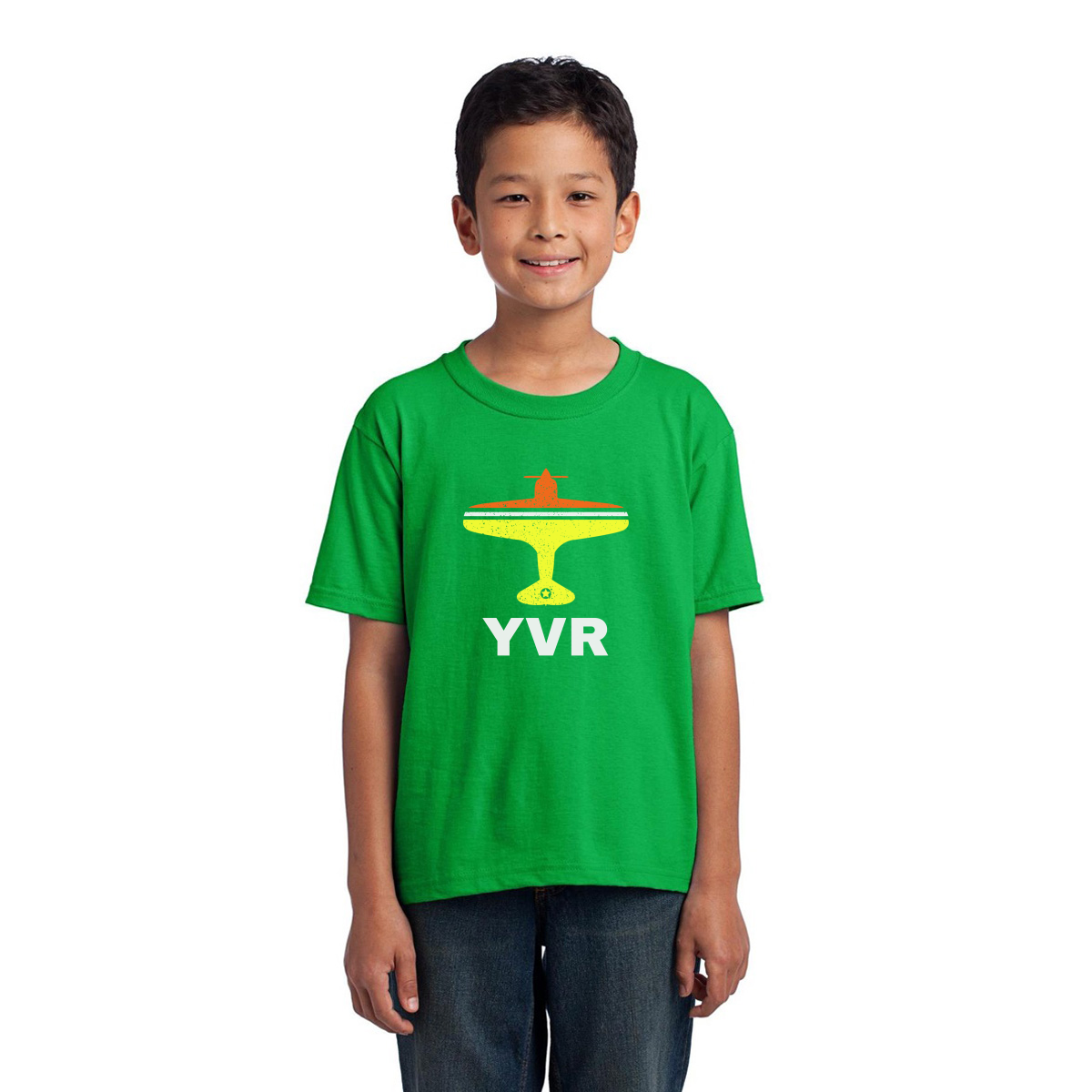 Fly Vancouver YVR Airport Kids T-shirt | Green