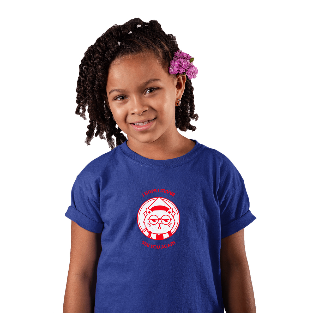 I Hope I Never See You Again Kids T-shirt | Blue