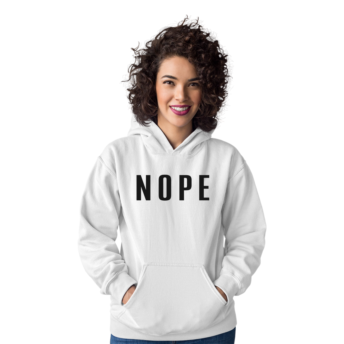 Nope Unisex Hoodie | White