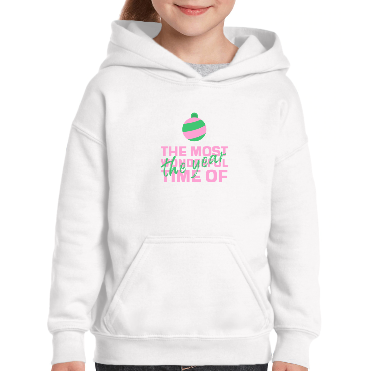 The Most Wonderful Time of the Year Kids Hoodie | White
