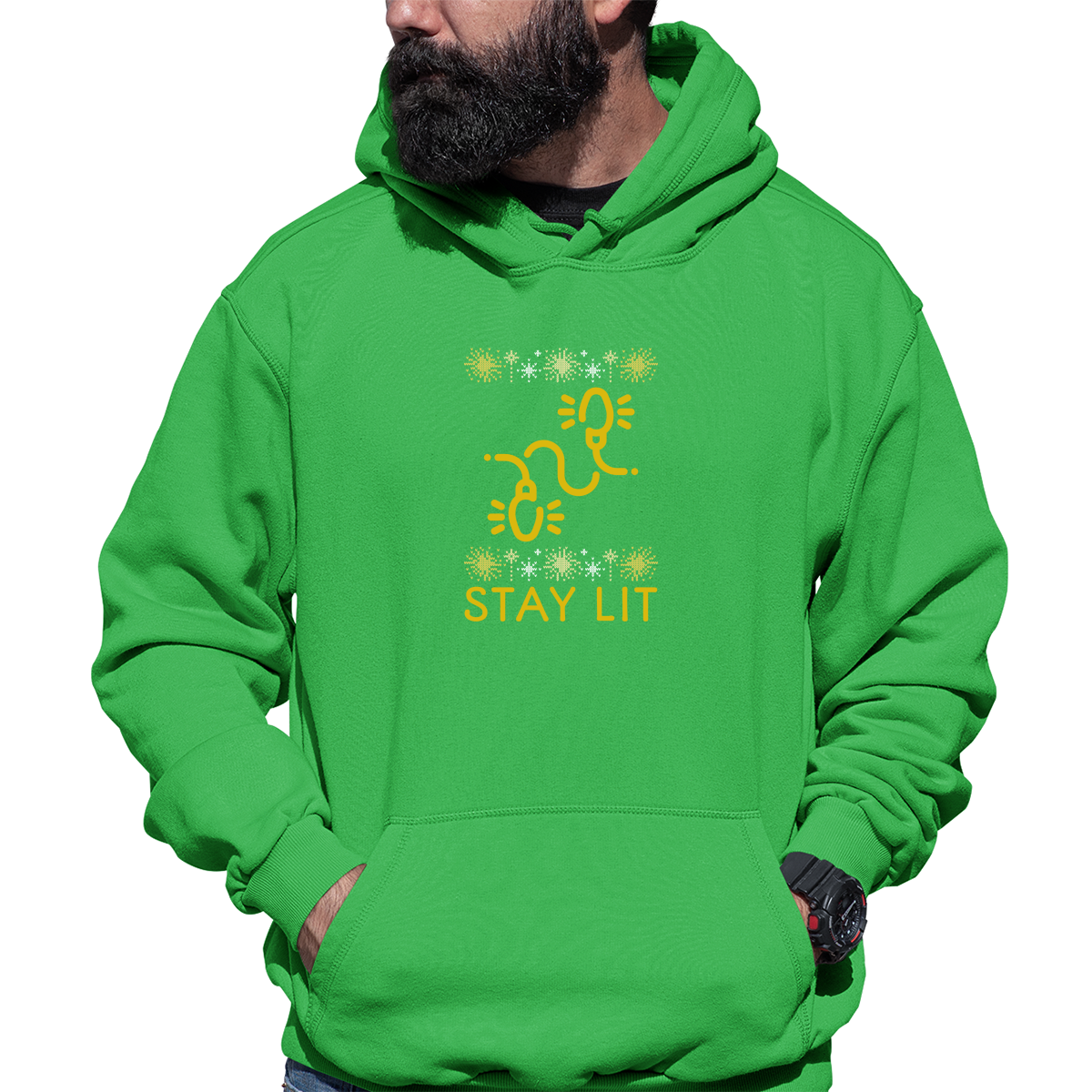 Stay Lit Unisex Hoodie | Green