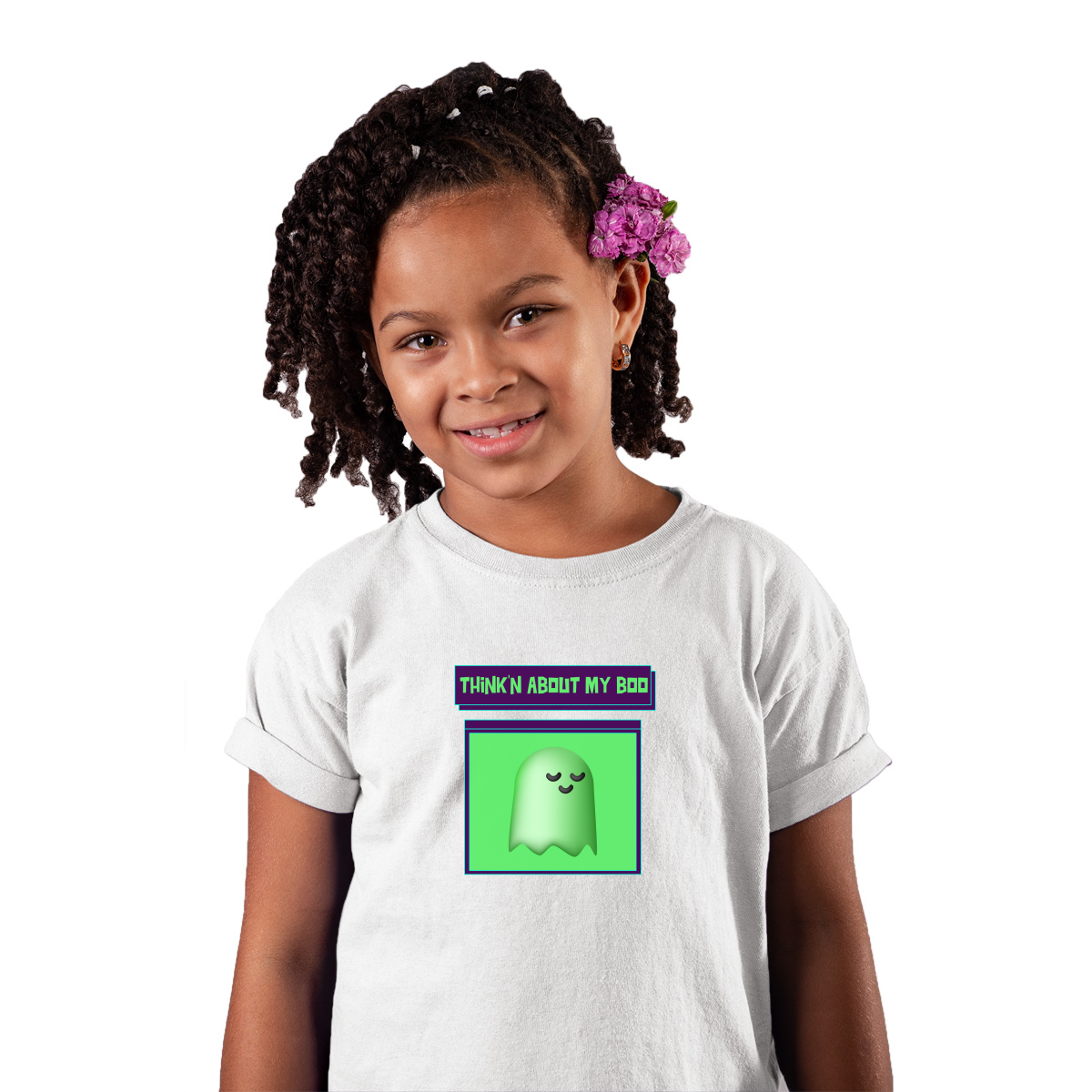 Think'n About My Boo Kids T-shirt | White