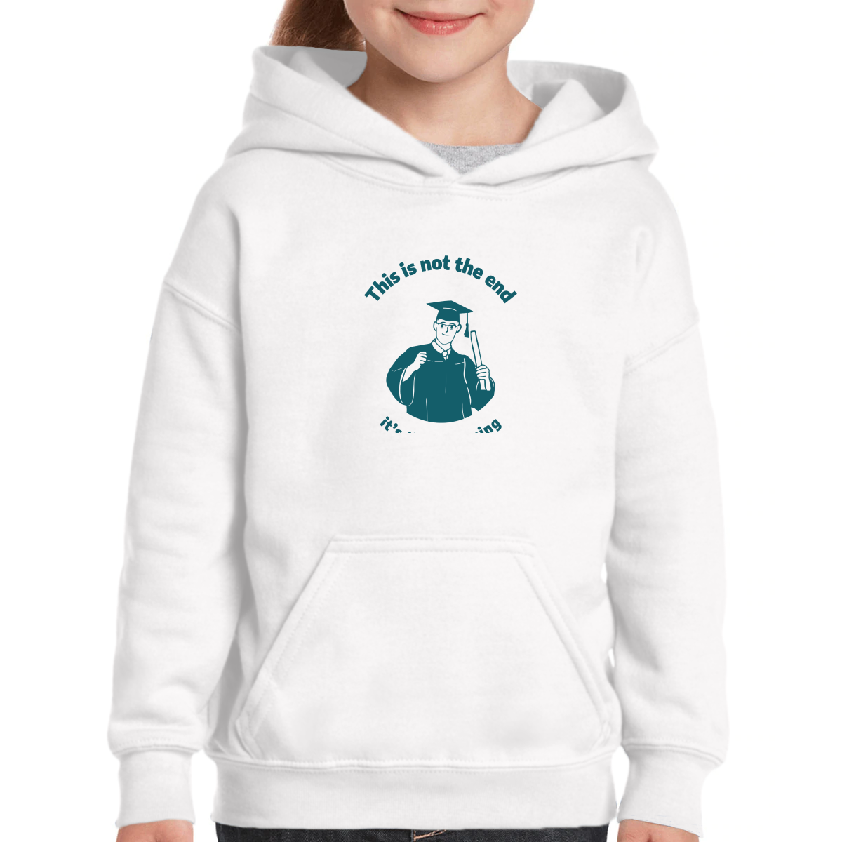 This Is Not The End It's The Beginning Kids Hoodie | White