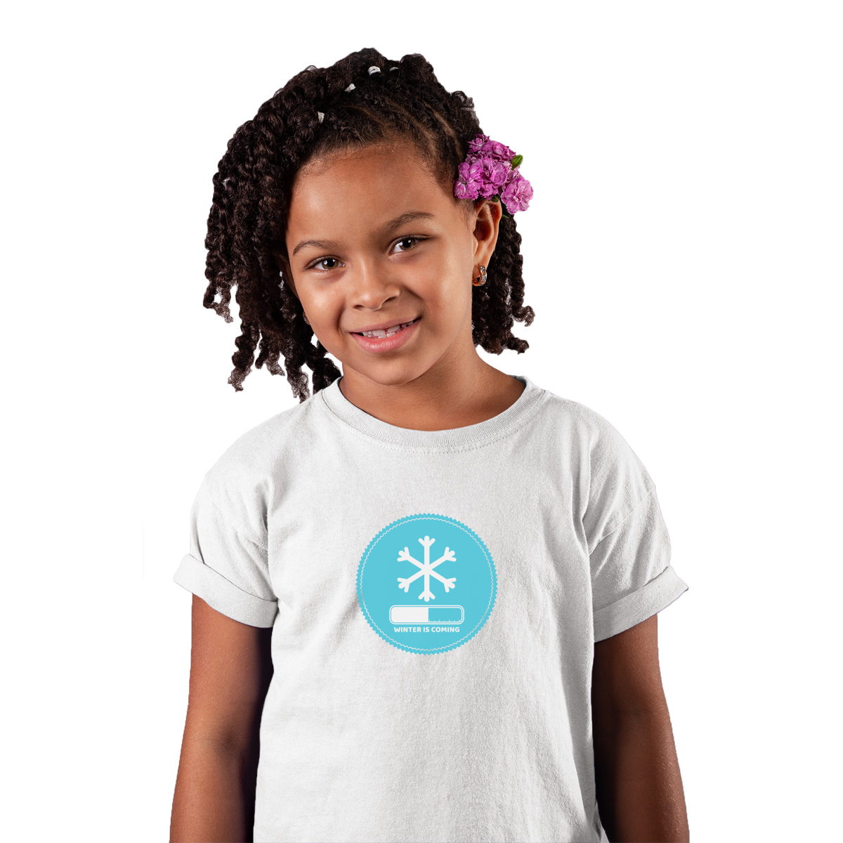 Winter Is Coming Kids T-shirt | White