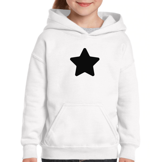 Cartoon Star Kids Hoodie | White