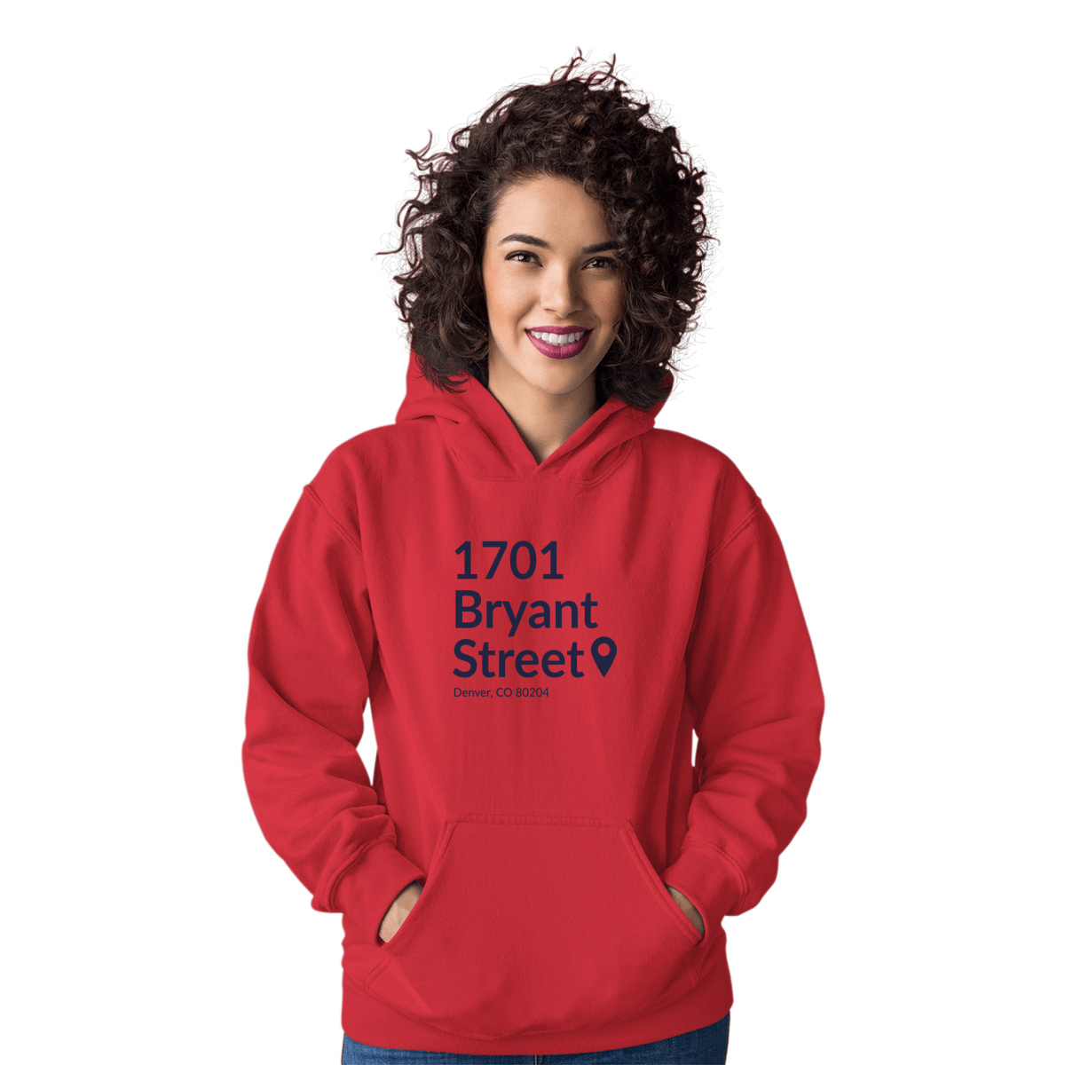 Denver Football Stadium Unisex Hoodie | Red