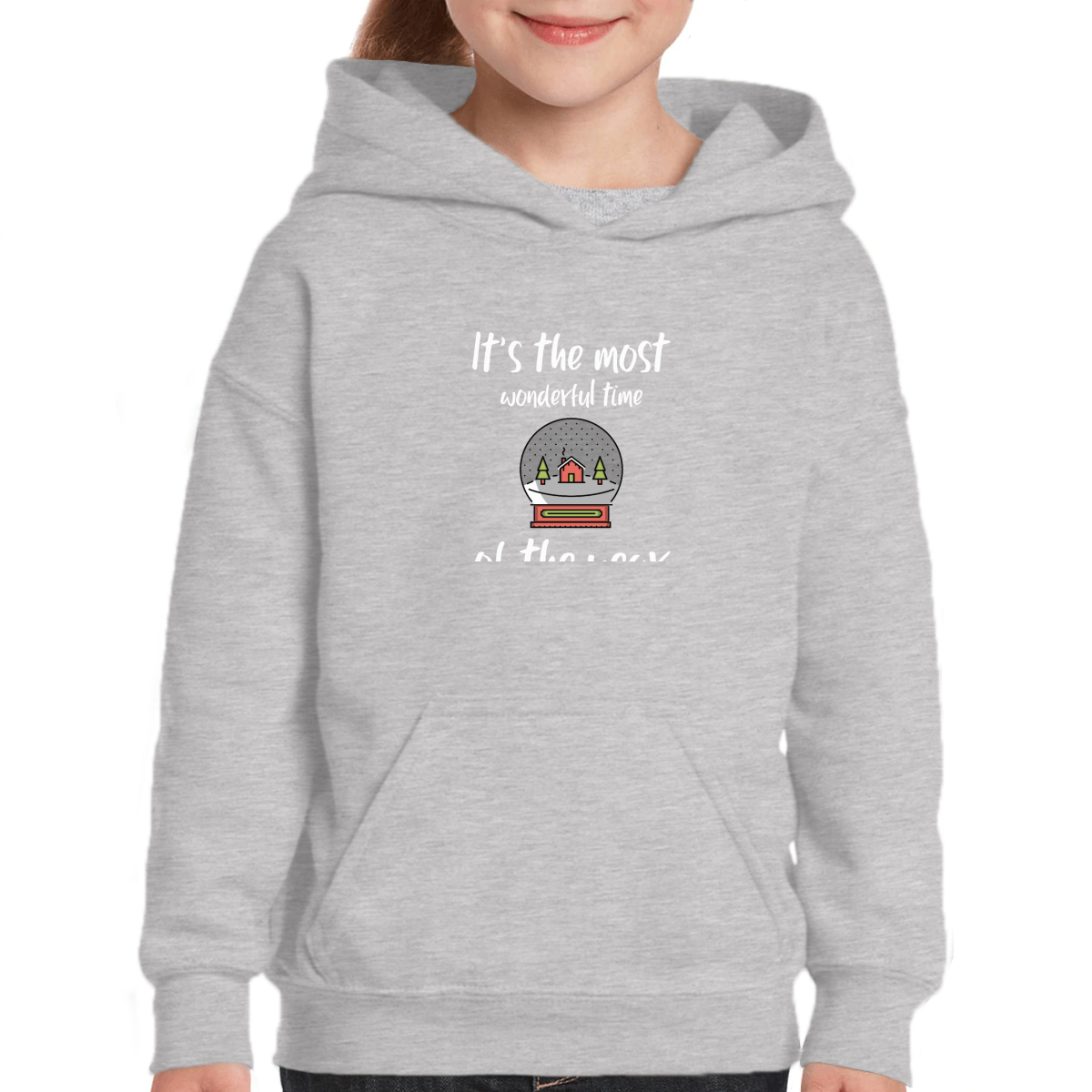 It is the Most Wonderful Time of the Year Kids Hoodie | Gray