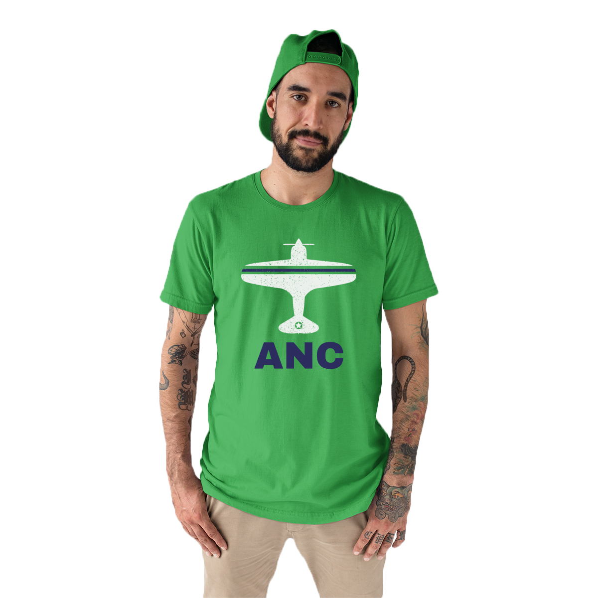 Fly Anchorage ANC Airport Men's T-shirt | Green