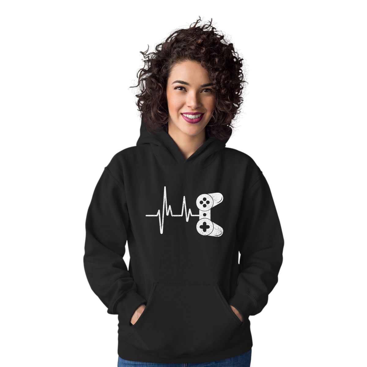 Gamer Heartbeat Unisex Hoodie | Black