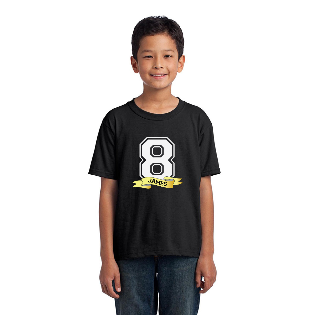 Eighth Birthday Kids T-shirt | Black
