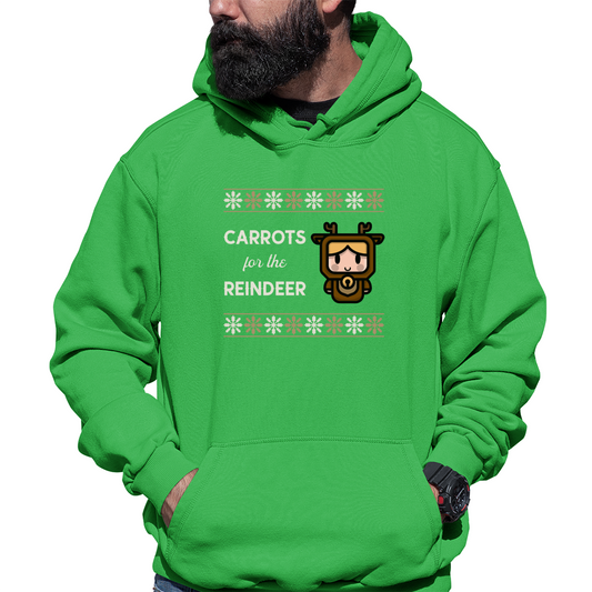 Carrots for the Reindeer Unisex Hoodie | Green