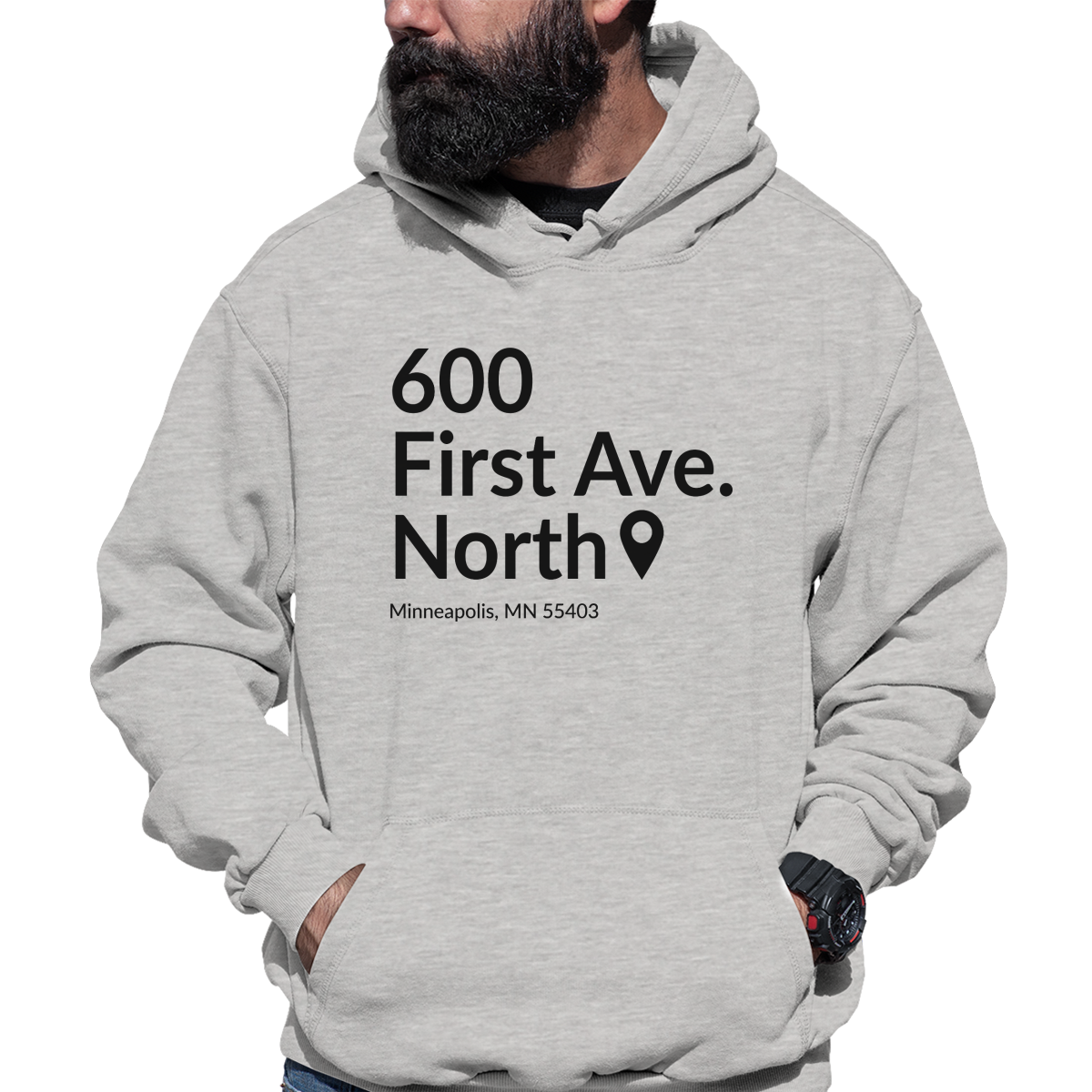 Minnesota Basketball Stadium Unisex Hoodie | Gray