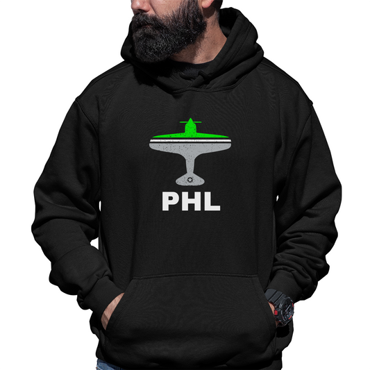 Fly Philadelphia PHL Airport Unisex Hoodie | Black