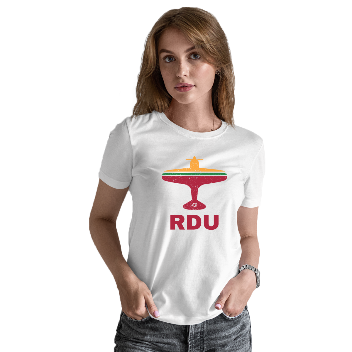 Fly Raleigh-Durham RDU Airport Women's T-shirt | White