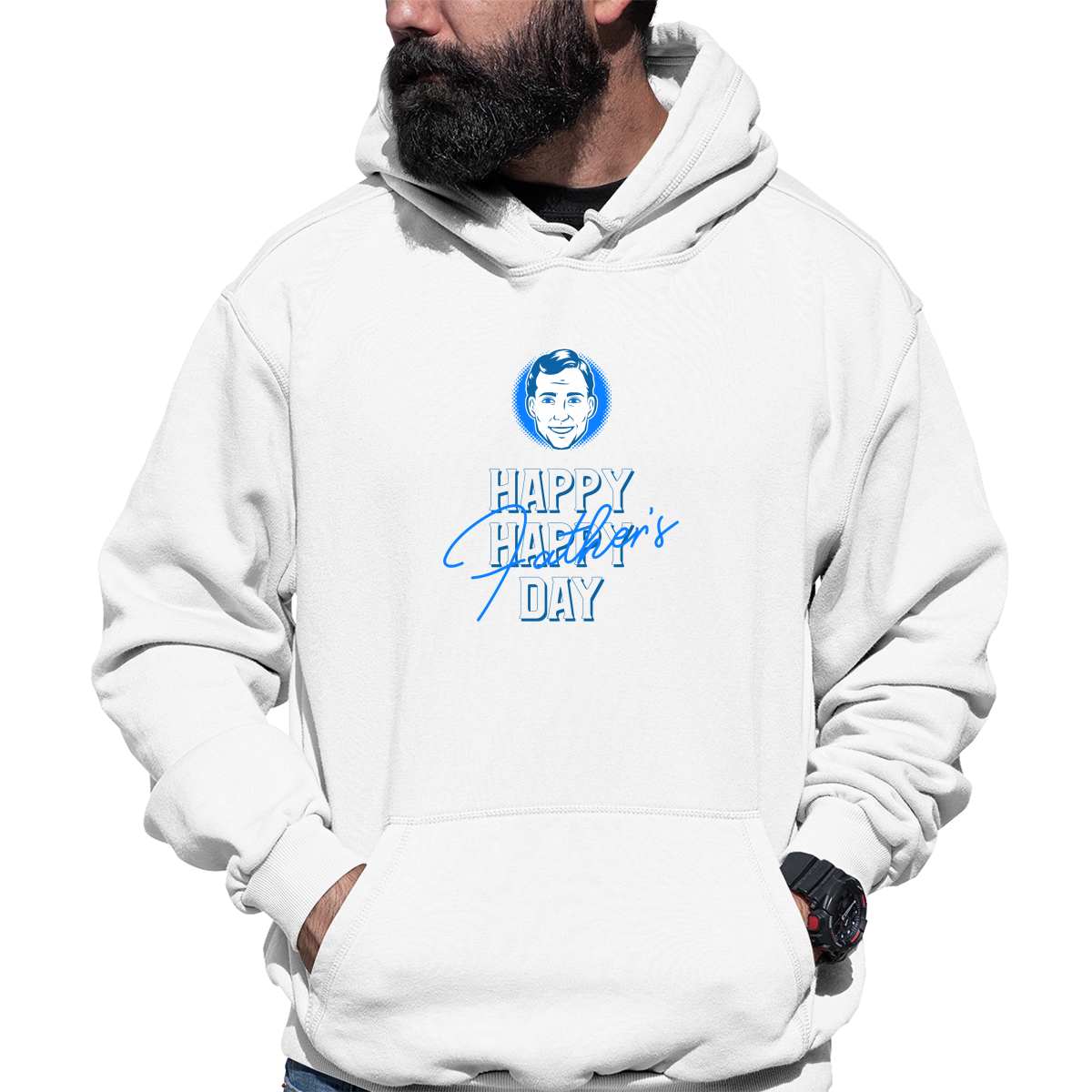 Happy Father's day Unisex Hoodie | White