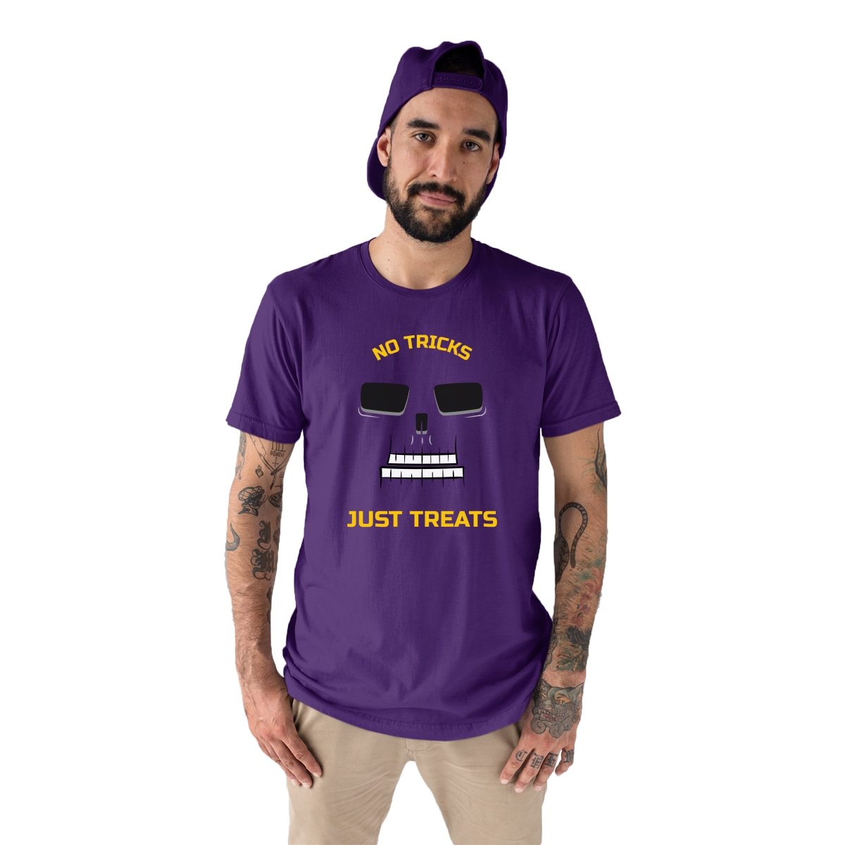 No Tricks Just Treats Men's T-shirt | Purple