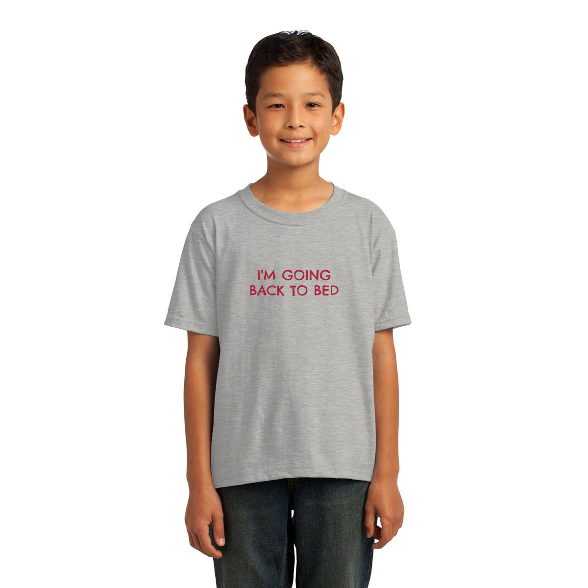 I'm Going Back to Bed Kids T-shirt | Gray