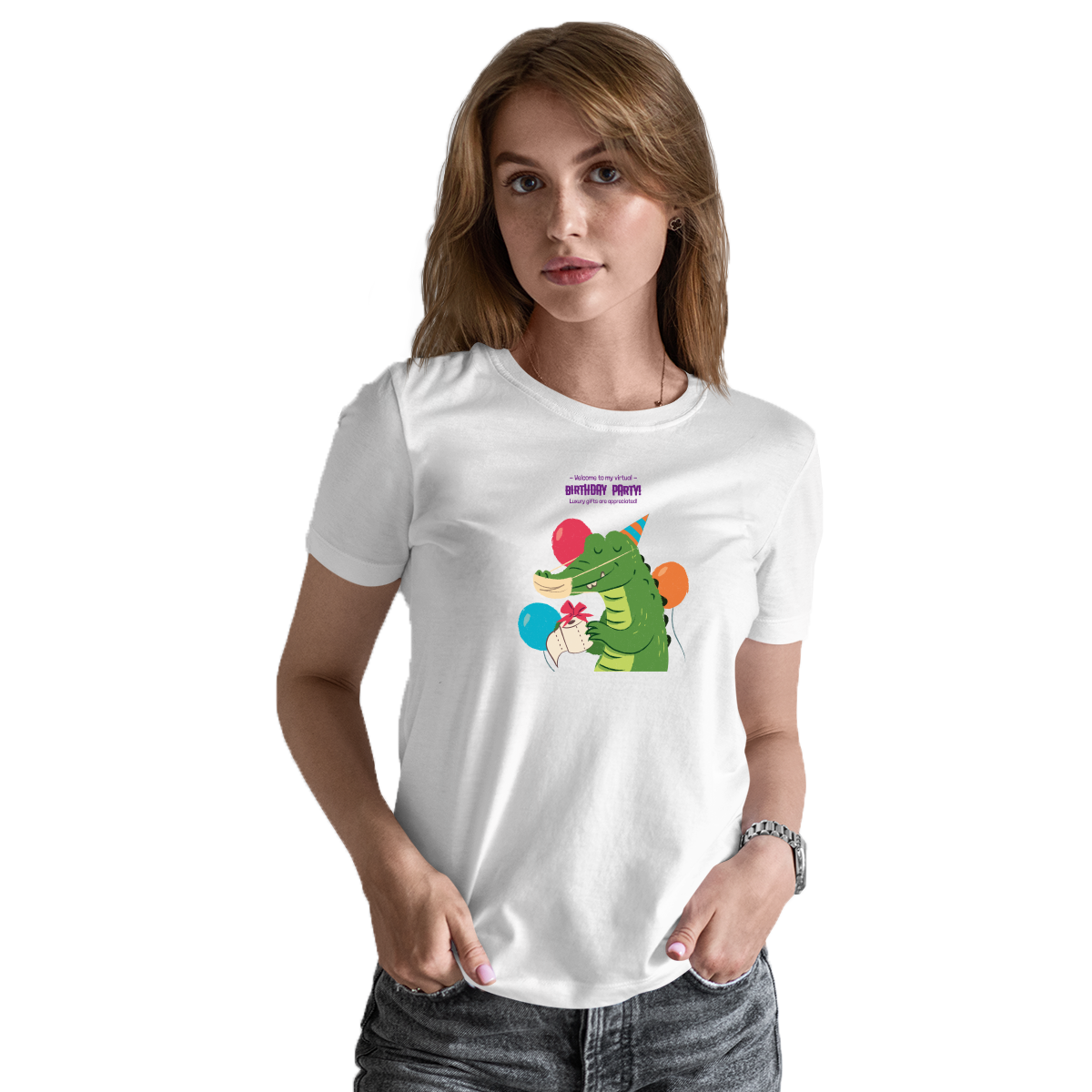 Welcome to My Virtual Birthday Party Women's T-shirt | White