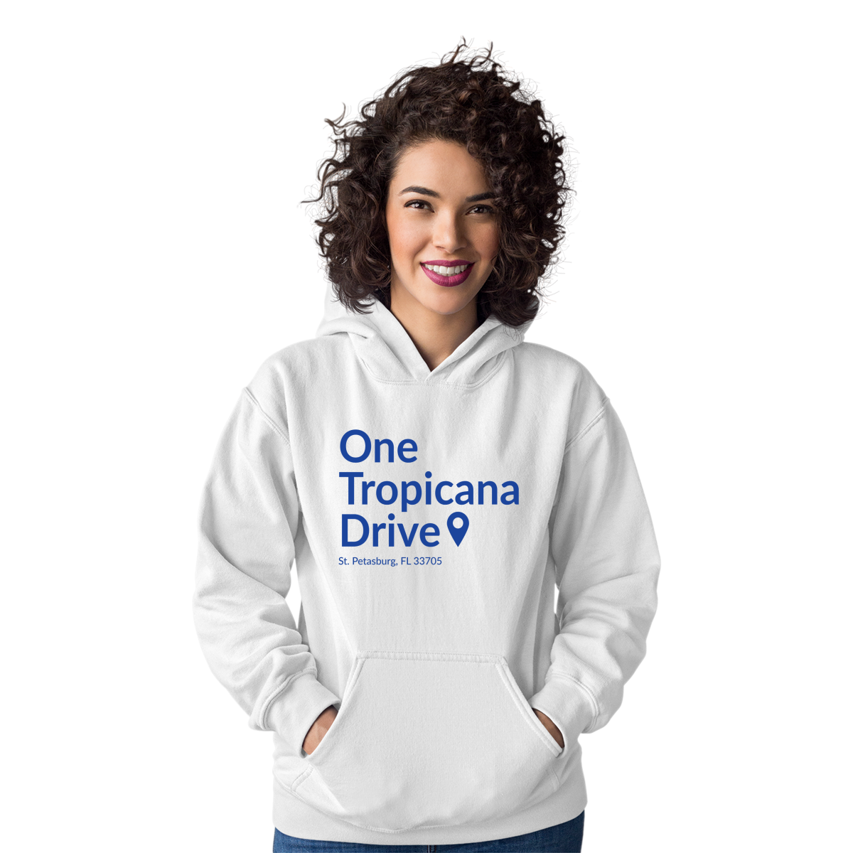Tampa Bay Baseball Stadium Unisex Hoodie | White