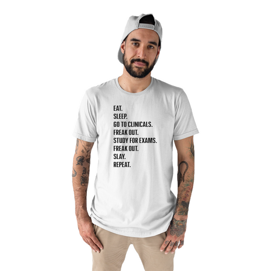 Nursing Student Routine Men's T-shirt | White