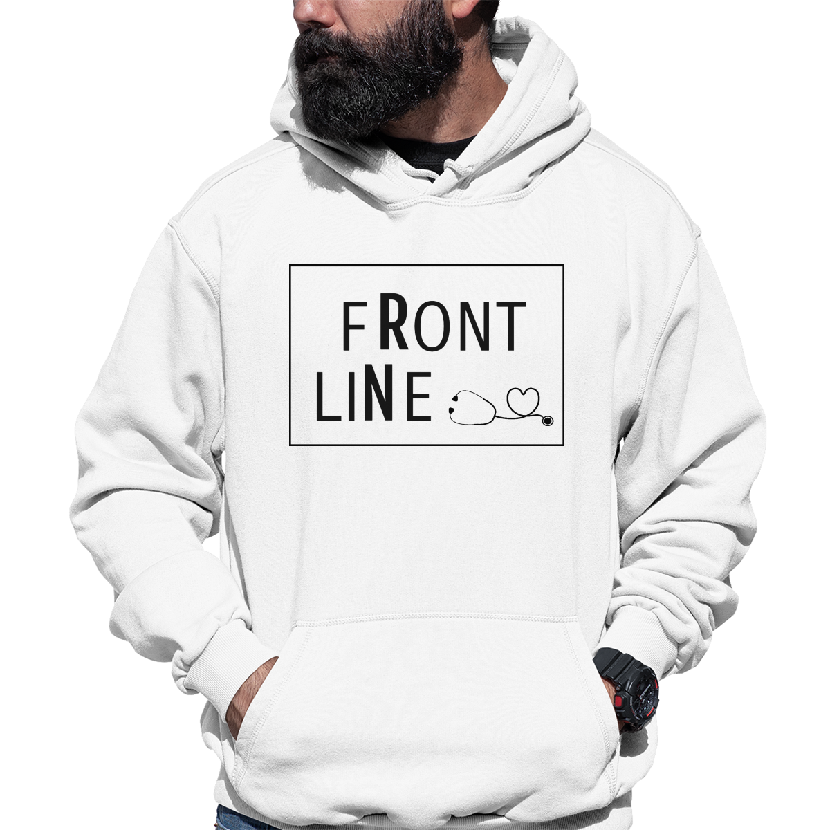 Frontline RN Unisex Hoodie | White