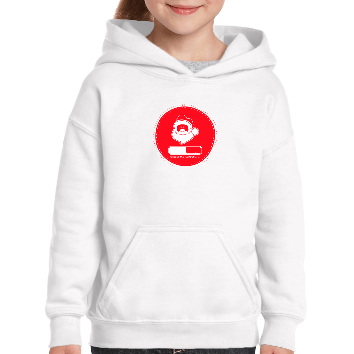 Christmas Loading Kids Hoodie | White