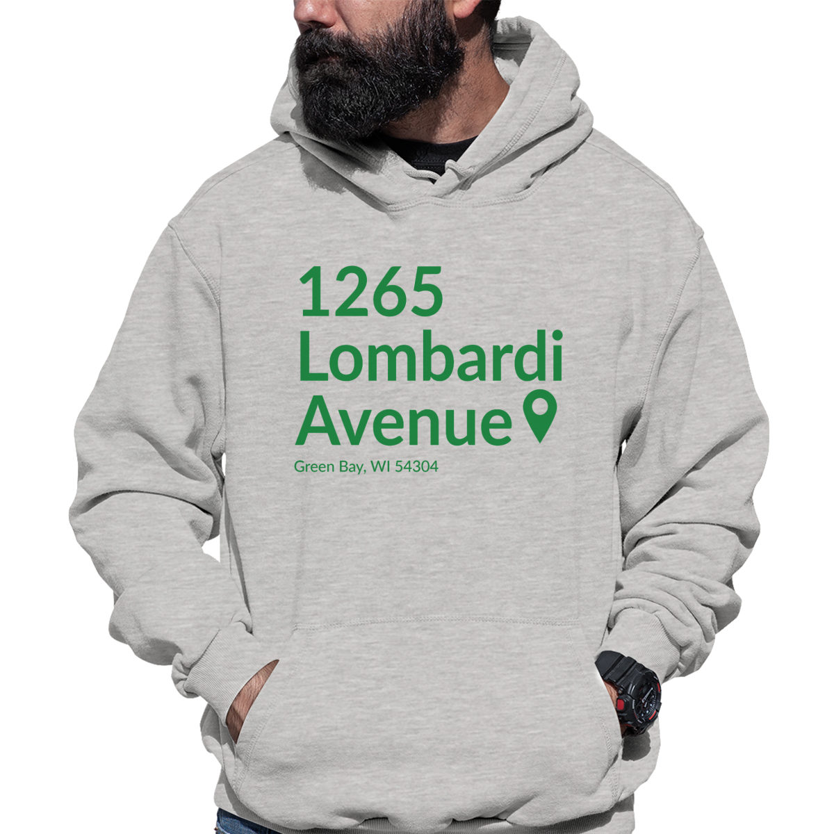 Green Bay Football Stadium Unisex Hoodie | Gray