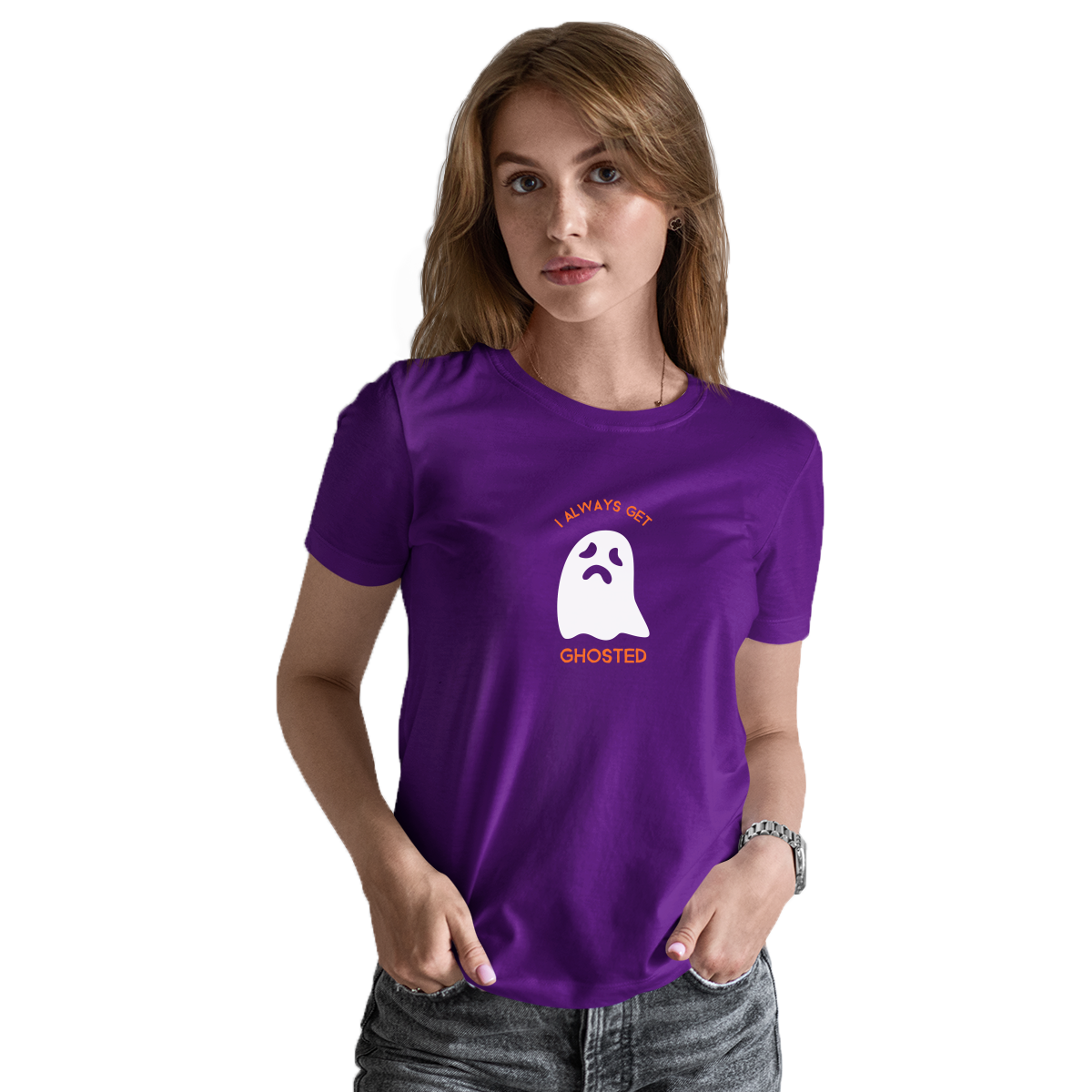 I Always Get Ghosted Women's T-shirt | Purple