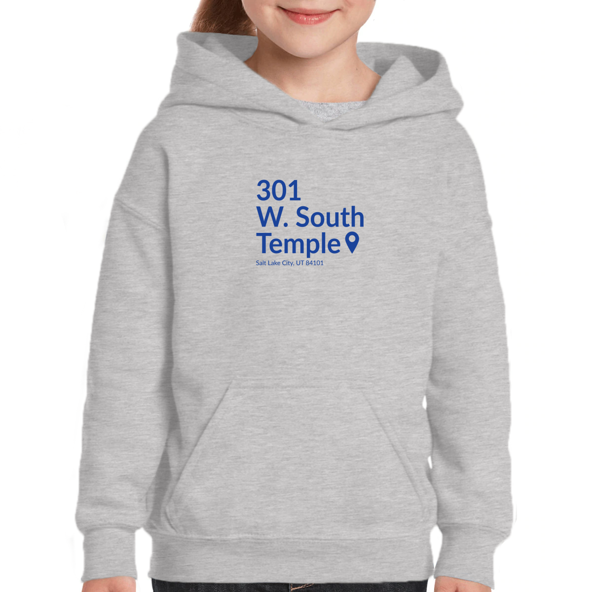 Utah Basketball Stadium Kids Hoodie | Gray